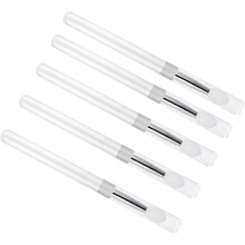 Lot de 5 pinceaux à lèvres en silicone pour appliquer baume à lèvres, rouge à lèvres et fard à paupières. Idéal pour les voyages.