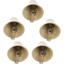 5 Stück hängende Glöckchen in Viehform, Weihnachtsglocken-Ornamente im Vintage-Stil, einzigartige Form, Kupfer