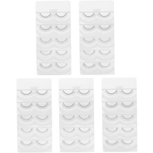 5 lange, handgefertigte künstliche Wimpern für das Wimpernverlängerungstraining – natürlicher Look, einfache Anwendung