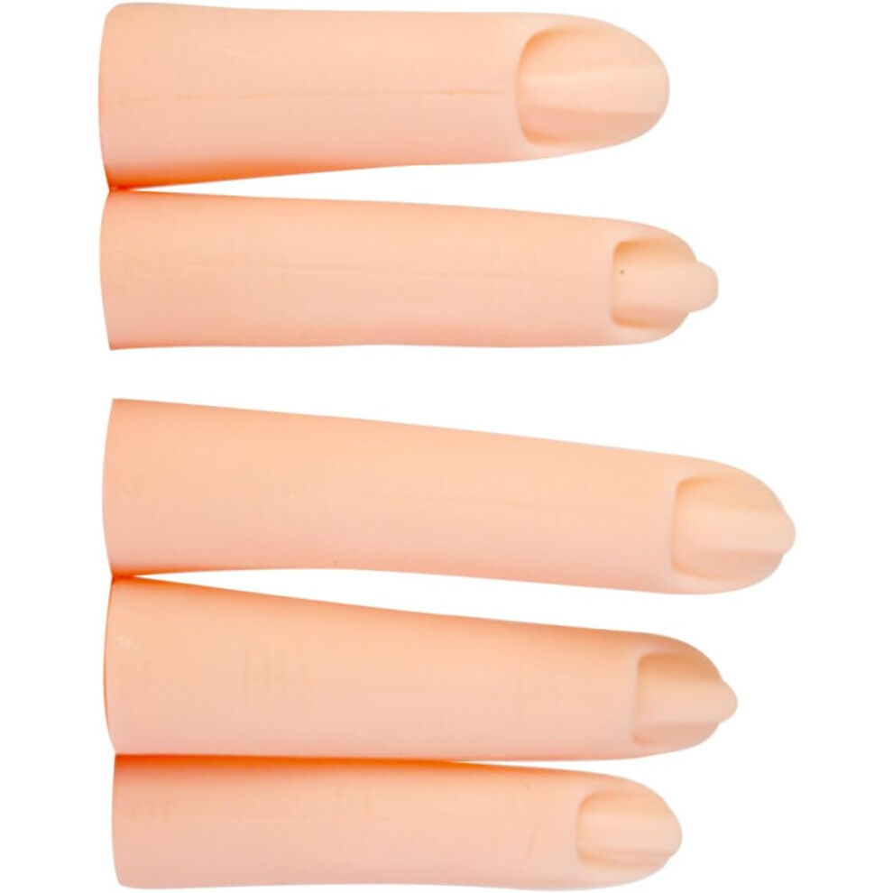 Hkhbjs 5Pcs Silicone Prosthetic Fingers Fake Nail Art Finger Models For Manicure Practice Training Models Silicone