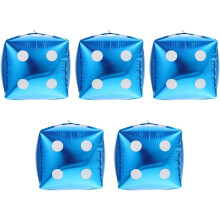 5 Würfel-Folienballons, Würfelform, Aluminiumfolie, kreativ, wiederverwendbar, dicht verschließbar, Partydekoration