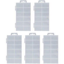 5er-Pack Aufbewahrungsboxen für Nagelanhänger mit 12 Fächern, Kunststoff-Organizer-Etui