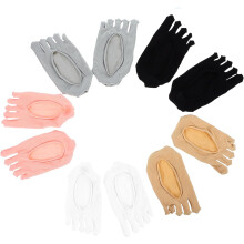 5 Paar Damen-Zehensocken, dünne Fünf-Finger-Socken, flache Zehenpartie, unsichtbar für den Alltag