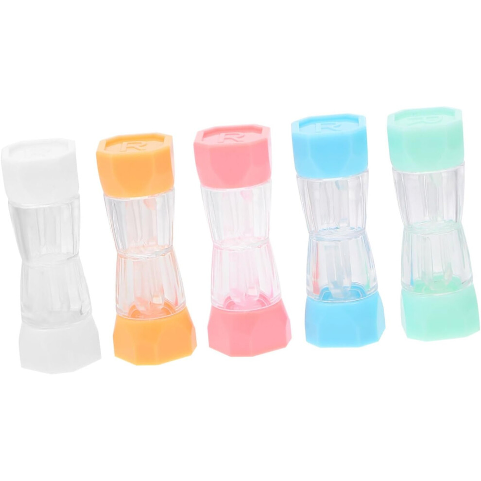 Hkhbjs 5Pcs Glasses Case Multiple Storage Plastic Lens Organizer Leakproof Portable For Travel Work School