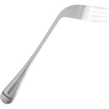 5-teiliges Set leichter, ergonomischer, abgewinkelter Gabeln zum Essen und Füttern aus Edelstahl