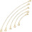 5pcs cobre colar pulseira extensor cadeias com design clássico 1