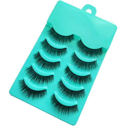 5pairs Natural Fiber Eyelashes Full Comfortable False Lashes