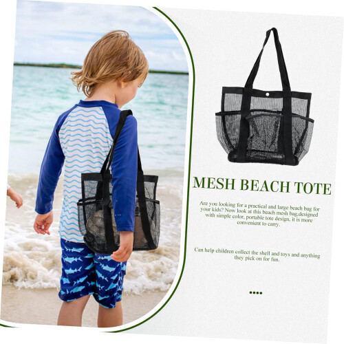 2pcs Large Capacity Mesh Beach Bag for Travel Multi-pocket Toiletry Bag Hanging Function Net Pouch 2