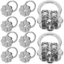 5 paia di supporti in metallo per orecchini pendenti, fermagli metallici per orecchini pesanti, chiusure di sicurezza per orecchini a perno