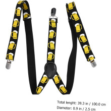 stuks bretels met bierprint, geschikt als feestartikel of voor casual gebruik. Gemaakt van diverse materialen.