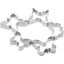 5pcs Butterfly Cookie Cutters Birthday Cookie Mold Festival Biscuit Cutter Stainless Steel Lightweight Easy