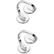 5 Stück verstellbare, silberplattierte Ringhalterungen, 12 mm Innendurchmesser, tragbare Ringhalter