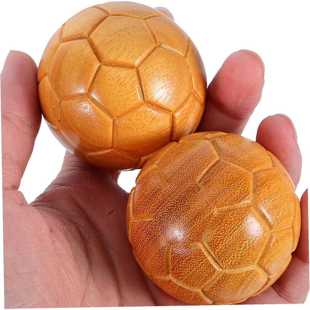Hkhbjs 2Pcs Football Fitness Handball Yellow Sandalwood Chinese Baoding Balls
