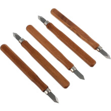 Couteaux à tracer pour le travail du bois, lot de 5, avec manches en bois et matériaux synthétiques. Outils de sculpture.