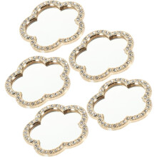 5er-Pack elegante, blumenförmige Kompaktspiegel, Mini-Handspiegel