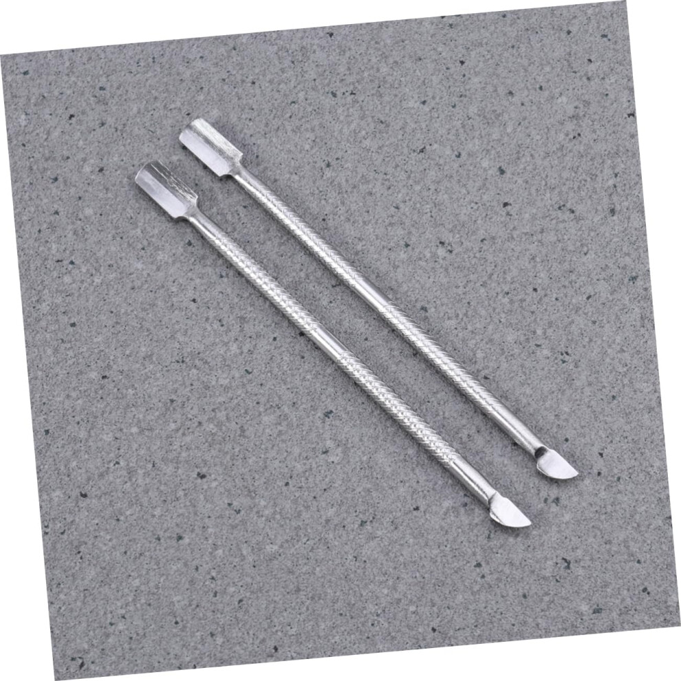 Hkhbjs 2Pcs Nail Cuticle Pusher Stainless Steel Spoon Remover Manicure Pedicure Care Tool Kit For Nail Care And Cuticle Softener