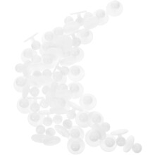 50 boutons ronds en ABS, forme de pièce d'échecs mobile, design professionnel, blancs, pour uniforme de chef.
