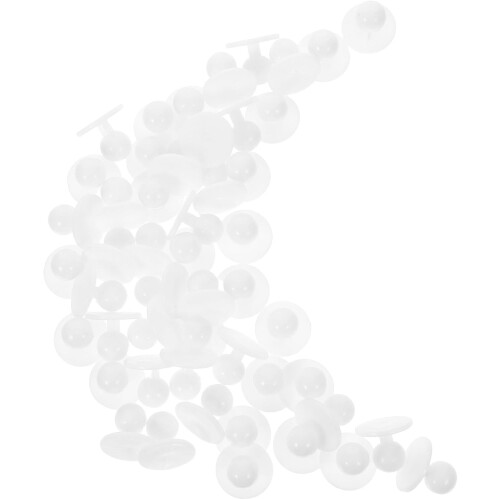 50pcs Chef Uniform Buttons Round Abs Movable Chess Piece Shape Professional Design White