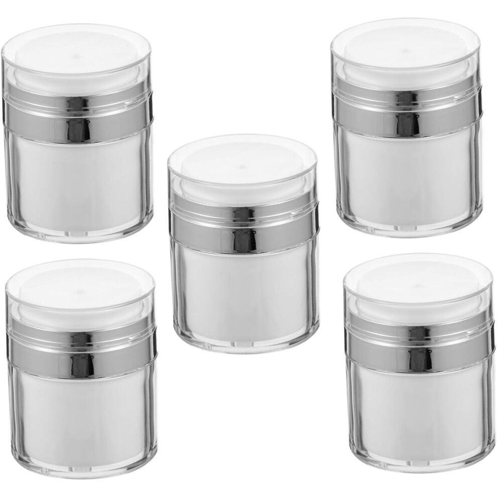 Hkhbjs 5Pcs Vacuum Cream Bottle Airless Pump Reusable Lotion Dispenser