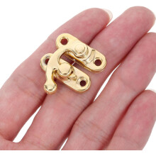 Cerniere di chiusura per armadietti, 20 pezzi, ganci metallici vintage dorati per portagioie e armadietti in legno.