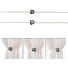 2 Stück Raffhalter für Heimgardinen, zarte Gardinenschnallen in Blumenform, Stoff, einfach zu verwenden, praktisch, schlichter Stil