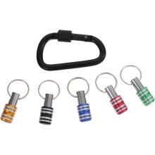 5 Stück verschleißfeste, tragbare Schlüsselanhänger-Verlängerungen aus Edelstahl mit Karabiner-Schnellverschluss für Outdoor-Aktivitäten