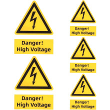 5Pcs High Voltage Warning Labels 60X44Mm Electric Shock Sign Decals Electrical Panel Stickers