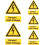 5Pcs High Voltage Warning Labels 60X44Mm Electric Shock Sign Decals Electrical Panel Stickers 1