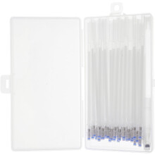 41Pcs White Heat Erasable Pens Set with Refills and Storage Box, High Temperature Disappearing Fabric Markers