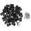 Cabinet Kickboard Clips with Semi Circular Opening 40 Sets Adjustable Black Abs 1