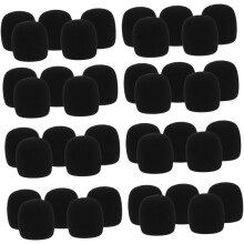40 bonnettes de microphone en mousse épaisse haute densité pour une réduction du bruit, hygiéniques et noires
