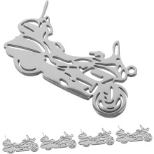5-teiliges Set Motorradanhänger aus Edelstahl, DIY-Schmuckzubehör, Vintage-Charm für Motorradaccessoires