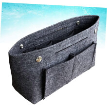 2 Stück große Filz-Einsatztaschen mit Reißverschluss für Handtaschen