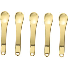 Lot de 5 mini cuillères à crème pour le visage en alliage de zinc, cuillères multi-usages pour crème contour des yeux