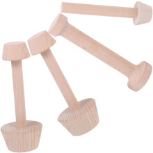 4-teiliges Set aus Holz-Tarte-Stößeln zum Formen von Eierkuchen und Backen von DIY-Kuchen