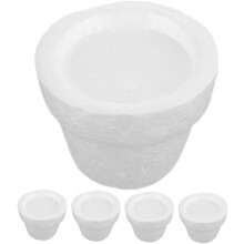 5 piezas de insertos de espuma para macetas, espuma artesanal blanca, forma redonda, fácil de usar, multiusos, diseño elegante y sencillo.