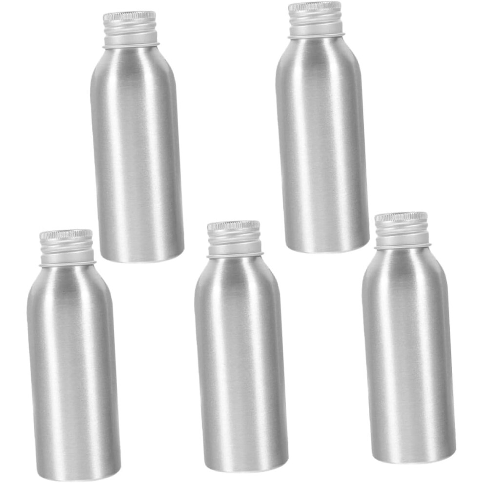 Hkhbjs 5Pcs Aluminum Perfume Bottles 3.4Oz 100Ml With Screw Caps