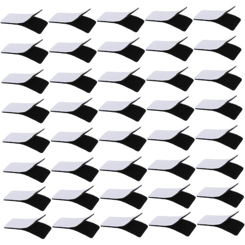 40pcs Double Side Tape Self Adhesive Hook and Loop Strips for Wall Plastics