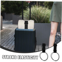 2 cinghie elastiche per bagagli, elastici regolabili per valigie e borse da viaggio.