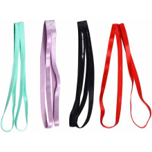 4er-Pack rutschfeste, elastische Sport-Stirnbänder für Damen, Fitness-Haarband in Bonbonfarben