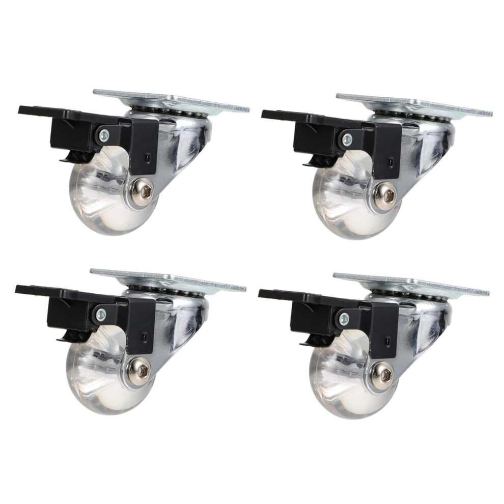 4Pcs Heavy Duty Caster Wheel Replacement Swivel Caster Wheels Brake For Computer Chair Furniture 5455468169786