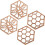 with Beehive Design 4pcs Wooden Honeycomb Shaped Versatile Use and Aesthetic Practicality 1