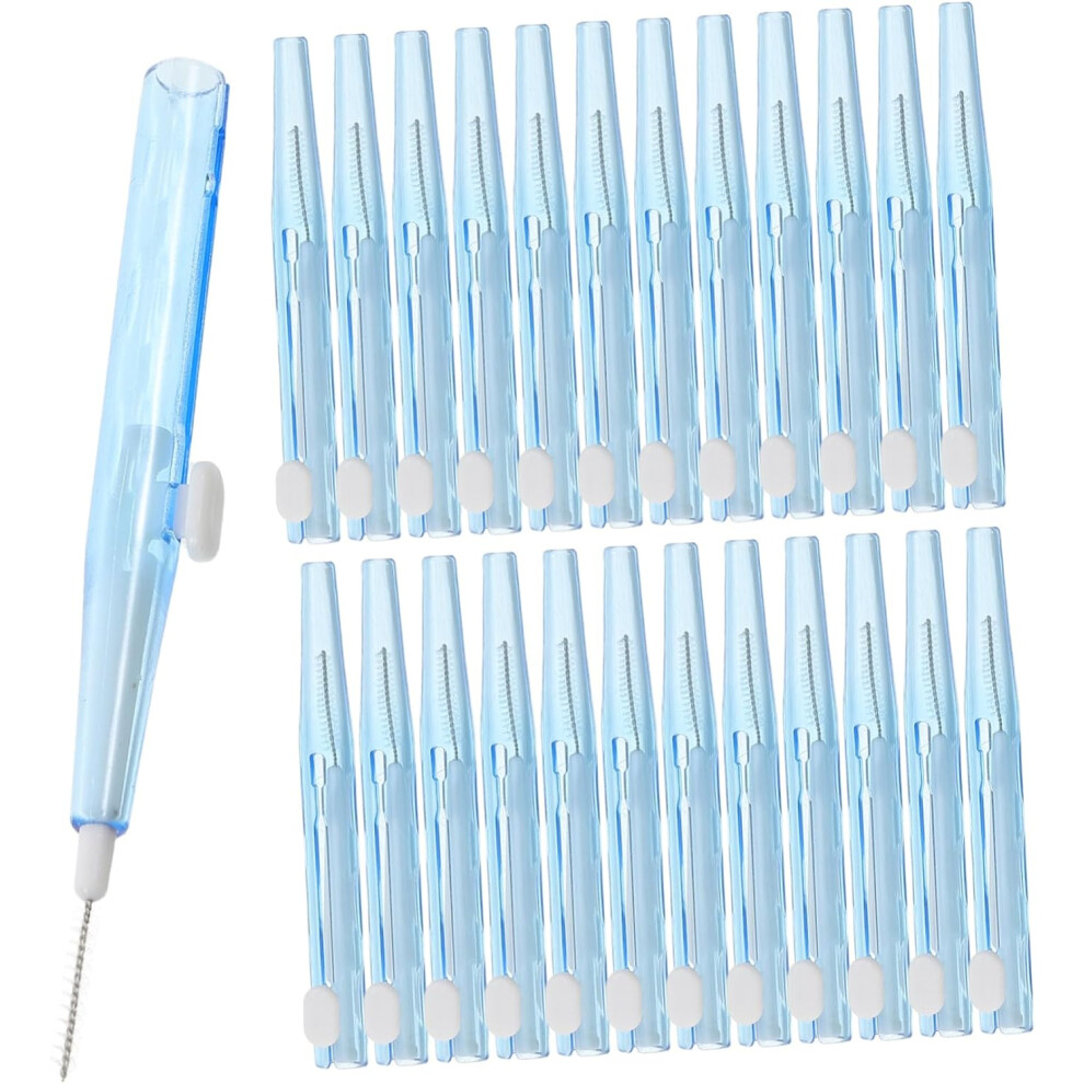 Hkhbjs Blue Interdental Brushes For Braces 40Pcs 0.7Mm Soft Toothpick Flossers Portable Teeth Cleaning Tools