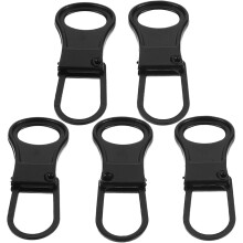 5pcs Gunmetal Zipper Pull Replacement Tabs Metal Zipper Repair Kit for Bags Jackets Backpacks Travel Accessories