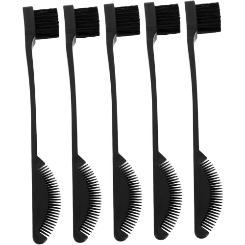 Dual Head Makeup Brush 5pcs Black Eyelash Brush Separator Lash Applicator Tool