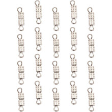 20 Stück Kupfer-Schraubverschlüsse 14x4mm für Halsketten und Armbänder DIY-Schmuckzubehör