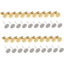 400 Pcs Brincos Posts Flat Pad Liga de ferro Joias Acessórios Material Substituição Fitting A maioria das jóias