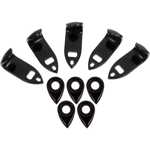 Lot de 5 coussinets noirs pour repose-pouce de saxophone, fabriqués en ABS robuste et conçus
