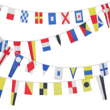 40-teiliges Set internationaler nautischer Signalflaggen – Schiffscodebanner
