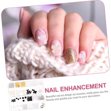 Gemme per unghie con strass, ciondoli a forma di fiore di camelia nera, accessori per nail art fai da te per donna
